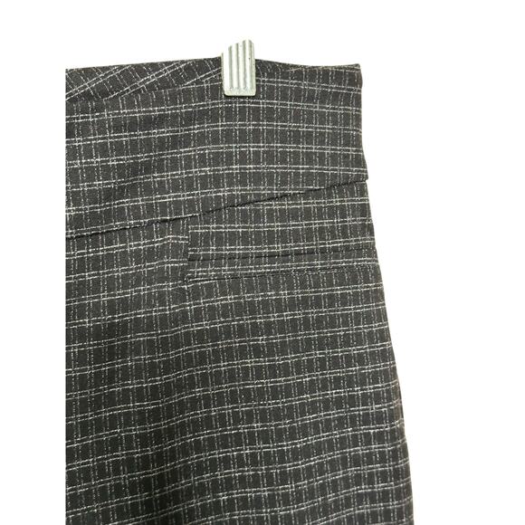 Dalia black plaid pull on flat front pants size Large - Picture 6 of 9